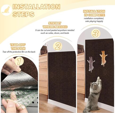 Cat Scratch Mat for Indoor Cats 15.75 * 78.8inch Cat Furniture Protector Cat Scratching Cat Corner Wall Scratcher for Indoor Cats Furniture Protector for Cat Scratcher Board,DIY Furniture Protecting in Saudi Arabia