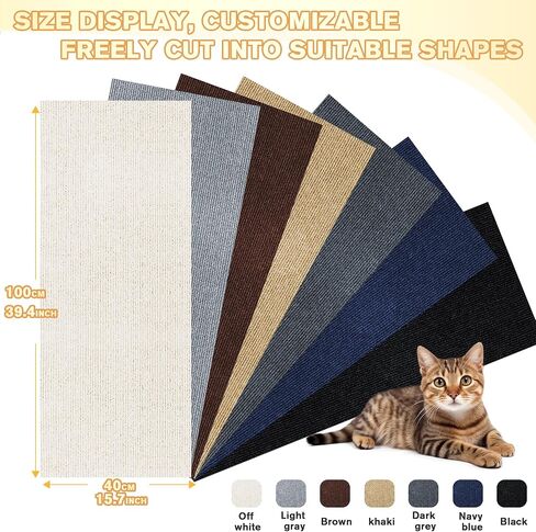 Cat Scratch Mat for Indoor Cats 15.75 * 78.8inch Cat Furniture Protector Cat Scratching Cat Corner Wall Scratcher for Indoor Cats Furniture Protector for Cat Scratcher Board,DIY Furniture Protecting in Saudi Arabia