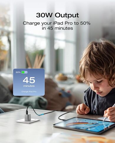 EF ECOFLOW Rapid 20W GaN USB C Charger with Cable,Fast Type C Charging Block Plug for Rapid Compatible with iPhone 15/15 Pro/14/14 Pro Max/13, Galaxy, iPad in Kuwait