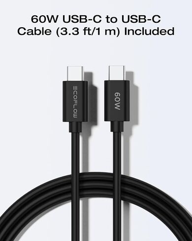 EF ECOFLOW Rapid 20W GaN USB C Charger with Cable,Fast Type C Charging Block Plug for Rapid Compatible with iPhone 15/15 Pro/14/14 Pro Max/13, Galaxy, iPad in Kuwait