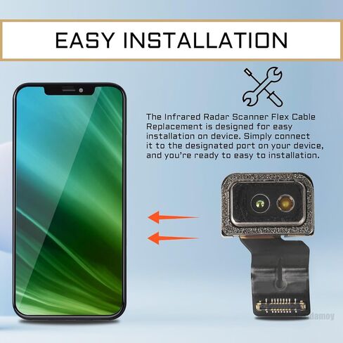 لهاتف iPhone 13 PRO MAX استبدال الكابل المرن لمستشعر الرادار 13PROMAX جزء الماسح الضوئي للرادار بالأشعة تحت الحمراء مع مجموعة أدوات إصلاح مفكات A2641 A2643 A2644 A2645 A2484 in Saudi Arabia