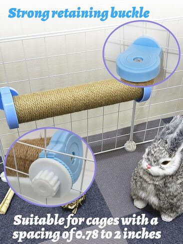 Rabbit Scratching Toy for Cage Rabbits Scratch Posts, Natural Sisal Bunny Nail Claw Scratcher for Scratching and Climbing, Space-Saving (Yellow) in Saudi Arabia