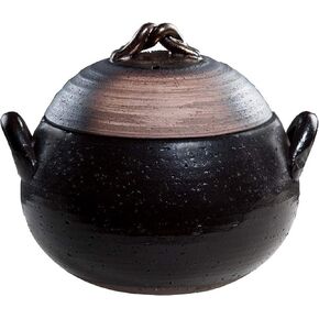 Japanese Donabe Rice Cooker with Non-Stick Coating - Made in Mie, Japan - 3 Go, Banko-Yaki