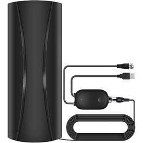 580+ Miles Range TV Antenna,Digital TV Antenna Indoor with Amplifier and Signal Booster, Portable HD Antenna for TV Indoor Outdoor for Smart TV and Old TVs - 42ft Coax Cable - Support 4K 1080p