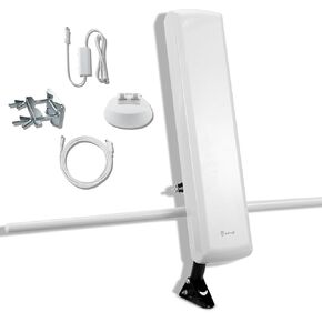 Outdoor HDTV Antenna - ANTOP AT-402BV Flat-Panel Smartpass Amplified Indoor TV Antenna and Outdoor TV Antenna