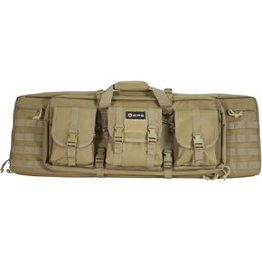 G.P.S. 36" Double Soft Rifle Case - 36" L x 12.75" H x 9" W | Adjustable Durable Convenient Shooting Gear Storage w/MOLLE