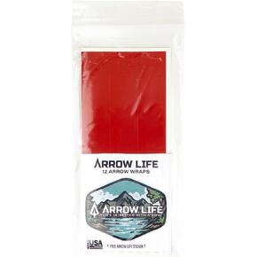 6" Arrow Wraps 12 Pack Red 1.375" Width