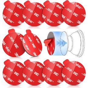 10 Pcs 3M Sticky Pads for Pops Socket Base: 1.38" Round Strong Adhesive Replacement Double Sided Tape for iPhone Popgrips, Cell Phone Grip & Ring Holder, Very High Bond VHB Circle Sticker 35mm