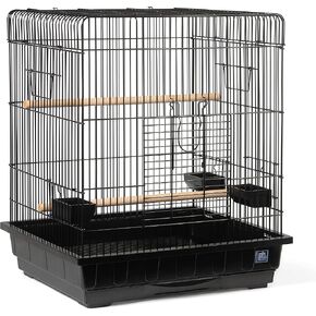 Prevue Pet Products Parrot Manor Metal Bird Cage with Plastic Base, Removable Grill for Home or Travel