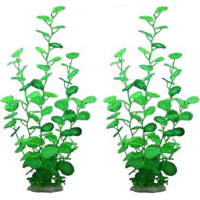 2 Tall Aquarium Decorations, Aquarium Plants 16 inches high, Plant Decorations are Suitable for Different Size Fish Tank Plants, Safe for All Fish. (Purple-03)