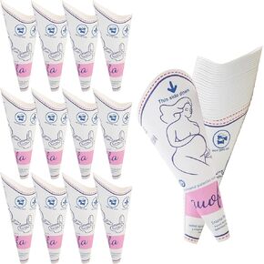 guofa Female Urination Device, Disposable Female Urinal Silicone Funnel Urine Cups for Women Waterproof Paper Standing Pee Funnel for Pregnant, Wounded, Travel, Camping, Outdoor Activitie