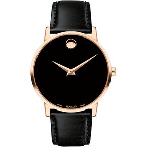 Movado Museum Classic Men's Watch - Swiss Quartz 2H Movement, Calfskin Strap - 3 ATM Water Resistance - Classic, Luxury Fashion Timepiece for Him - 40mm