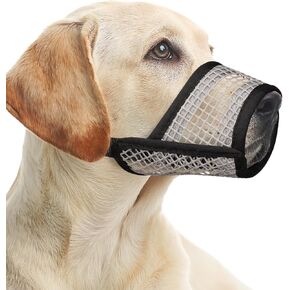 كمامة للكلاب من مايرزون، كمامات شبكية ناعمة للكلاب المتوسطة الكبيرة من لابرادور جولدن ريتريفر دوبيرمان، واقي فم الكلب قابل للتنفس لعض المضغ، يسمح بالشرب (تقليم أسود، XXL) in Kuwait