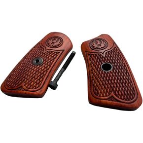 New! Padauk Wood Grip Insert Compatible with Ruger SP 101 Checkered