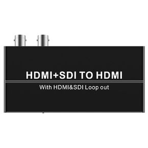 Wiistar SDI HDMI to HDMI Converter Adapter Full HD 1080P SD/HD/3G-SDI to HDMI Adapter with HDMI&SDI Loopout for CCTV Monitor Camera