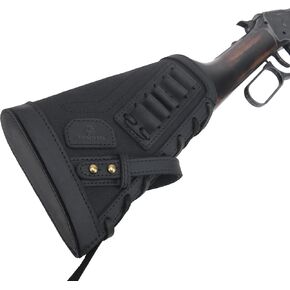 WAYNE'S DOG No Drill Gun Cheek Rest Buttstock with Leather Barrel Mount Loops for 12GA .357 30-30 45-70MAG