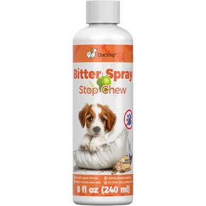 qucship 8 أوقية تدريب طبيعي يساعد على عدم مضغ الرذاذ للكلاب، الكلاب لا تمضغ أو لعق، رذاذ التفاح المر الفاخر للكلاب، آمن للحيوانات الأليفة والمنزل in Kuwait