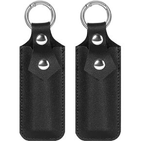 Genuine Leather USB Flash Drive Case 2 Pack, Anti Lost Flash Drive Protective Cover with Key Ring,Portable Storage Carrying Case for USB Flash Drive/Access Card/Card Reader/Voice Recorder