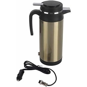 Electric In-car Kettle, 1000ML 12V/24V Stainless Steel Electric In-car Kettle Travel Thermoses Heating Water Bottle (24V)