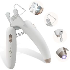 Voocoo Dog & Cat Nail Clipper and Trimmer, Safe & Easy to Cut Toenail with LED Light for Nail Bloodline to Avoid Overcutting, Sharp and Durable Stainless Steel Blade for Dogs, Cats, Birds, Rabbit