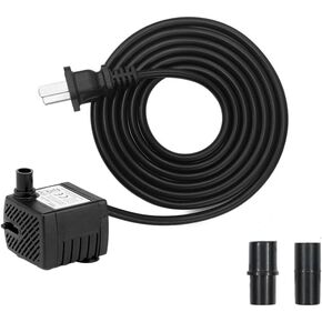 60GPH 2.5W Mini Submersible Pump,Mini Water Pump,Mini Fountain Pump with High Lift 1.6 ft for Aquarium Fish,Fish Tank,Fish Pond, Pond Fountain, Statuary, Water Feature, Indoor Fountains