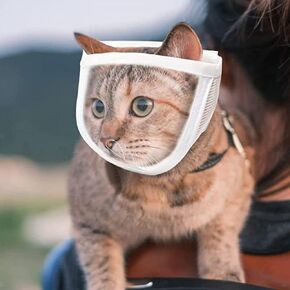 Andy's Orchids Cat Muzzle, Kitten Muzzles Mask, Cat Face Guard for Nail Trimming and Bathing, Pet Muzzle, Cat Mouth Cover, Cat Mouth Guard, Transparent Puppy Kitten Prevent Mutual and Biting