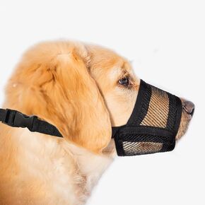 Dog Muzzle for Large Dogs - Air Mesh Muzzle for Large Sized Dog | Dog Muzzles to Prevent Biting | Adjustable Large Dog Muzzle for Scavenging Biting Licking & Chewing | No Bark Muzzle for Dogs