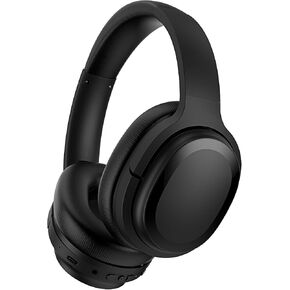 Hybrid Active Noise Cancelling Headphones, Wireless Over Ear Bluetooth Headphones, Hi-Fi Audio, Deep Bass, Comfort Fit Ear Cups, 30h Playtime for Home Office Travel, Matte Black