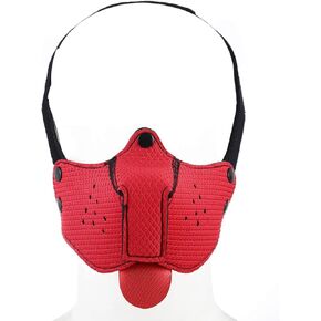 Neo Puppy Dog Face Muzzle Breathabl Kit Half Face Mask with Tongue (Blue)