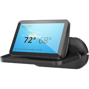 PlusAcc Wall Mount for Show 8 - Space-Saving Wall Stand Shelf Bracket Compatible with Google Nest Hub Max and Show 8 (3rd & 2nd & 1st Gen), Built-in Cable Management (Black)