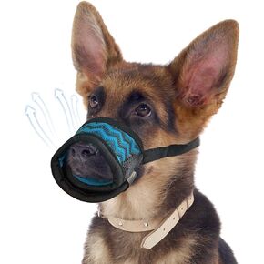 Dog Muzzle, Soft Mesh Muzzle for Small Medium Large Dogs Chihuahua Poodles Beagle Dachshund Corgis Labrador, Puppy Muzzle for Biting Chewing Grooming (Grey, XS-(Snout 5¼"-6"))