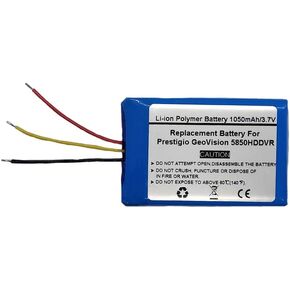3.7V 1050mAh Replacement GPS Navigator Battery for Prestigio GeoVision 5850HDDVR PL613450 1S1P