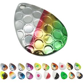 30pcs Colorado Blades Spinner Walleye Bass Lure Making Supplies Mixed Color
