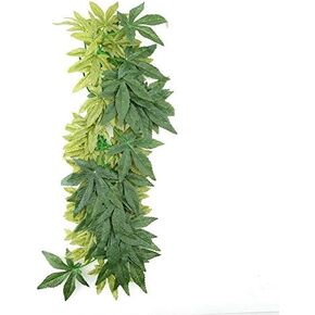 Yosooo Artificial Plants Fake Leaves Plastic Green Grass with Sucker for Aquarium Fish Tank Reptile Terrarium Habitat Box Cage Terrarium Ornaments Outside Home Garden Eco-Friendly Decor(50cm/19.69in)
