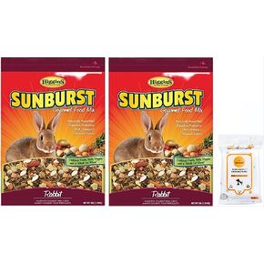 Aurora Pet Bundle (2) Higgins Sunburst Gourmet Blend Rabbit Food (3 lb Each) with AuroraPet Wipes