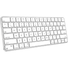 Wireless Keyboard for Mac, Bluetooth/2.4G USB Dual-Channel Connection, Multi Device, Rechargeable Bluetooth Keyboard Compatible with Mac, iPad, iPhone