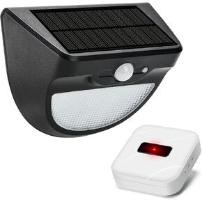 Solar Wireless Driveway Alarm, Briidea Driveway Alarms Wireless Outside Weatherproof, 800ft Long Range Transmission, Monitor & Protect Your Outside Property
