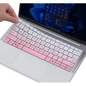 Keyboard Cover Skin for 2024 HP EliteBook 640 645 G11 14", HP EliteBook 1040 G11 14 inch Keyboard Protector Skin, HP EliteBook 14 Accessories, Ombre Pink