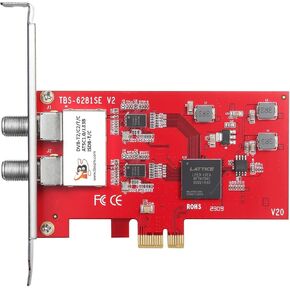 TBS6281se V2 DVB-T2/C2/T/C(J.83A/B/C)/ISDB-T/C/ATSC1.0 TV Dual Terrestrial HD PCIe TV Tuner Card