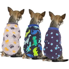 3 Pieces Chihuahua Sweater Dog Sweaters for Small Dogs Male, Winter Puppy Sweaters, Warm Soft Dog Clothes for Chihuahua, Yorkie, Teacup Dog Extra Small Dog Sweater (XX-Small)
