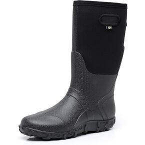 WTW Men's Rain Boots Neoprene - Waterproof Insulated Muck Boots for Men Winter Snow Work Boots Outdoor