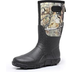 WTW Men's Rain Boots Neoprene - Waterproof Insulated Muck Boots for Men Winter Snow Work Boots Outdoor