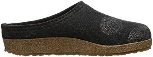 HAFLINGER Women's Gz Spirit Charcoal Clogs-and-Mules-Shoes in Saudi Arabia