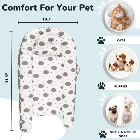 Pet Lounger- Pet Bed- Dog Bed for Ultimate Comfort- Washable Cover pet Couch-Perfect for Small and Medium pet Bed-Dog beds- Cat Bed-Portable for Indoor and Outdoor -Orthopedic Dog Bed in Saudi Arabia