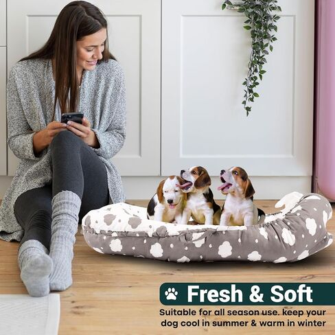 Pet Lounger- Pet Bed- Dog Bed for Ultimate Comfort- Washable Cover pet Couch-Perfect for Small and Medium pet Bed-Dog beds- Cat Bed-Portable for Indoor and Outdoor -Orthopedic Dog Bed in Saudi Arabia