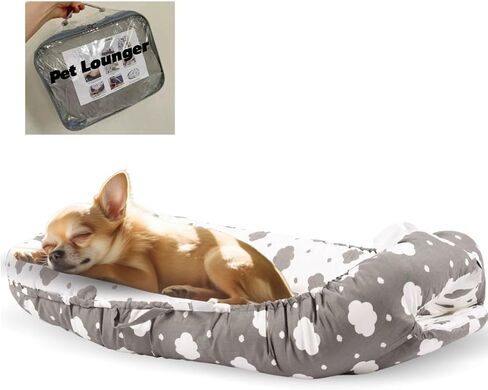 Pet Lounger- Pet Bed- Dog Bed for Ultimate Comfort- Washable Cover pet Couch-Perfect for Small and Medium pet Bed-Dog beds- Cat Bed-Portable for Indoor and Outdoor -Orthopedic Dog Bed in Saudi Arabia