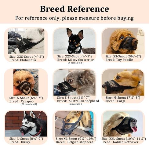 كمامة للكلاب من مايرزون، كمامات شبكية ناعمة للكلاب المتوسطة الكبيرة من لابرادور جولدن ريتريفر دوبيرمان، واقي فم الكلب قابل للتنفس لعض المضغ، يسمح بالشرب (تقليم أسود، XXL) in Kuwait