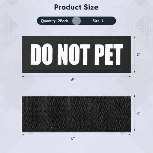 2 Pcak Service Dog Patch, Removable Do Not Pet Patch for in Training/Working/Response Dog, Service Vest Dog Harness or Vest Patch, Size 6×2 inch (L) in Saudi Arabia