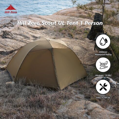 Scout Ultralight 1 Person Backpacking Tent 3 Season Waterproof for Hiking, Trekking, Camping, and Biking etc,. in Saudi Arabia