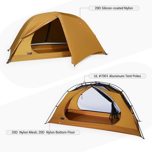 Scout Ultralight 1 Person Backpacking Tent 3 Season Waterproof for Hiking, Trekking, Camping, and Biking etc,. in Saudi Arabia